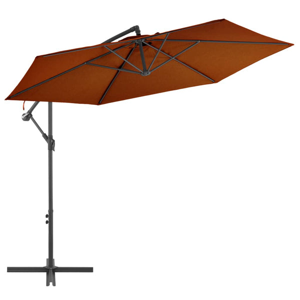 vidaXL Cantilever Parasol with Aluminum Pole 300 cm Terracotta