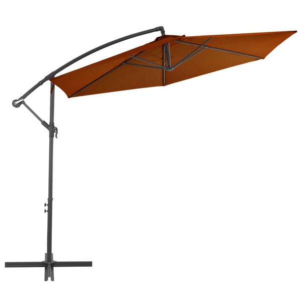 vidaXL Cantilever Parasol with Aluminum Pole 300 cm Terracotta