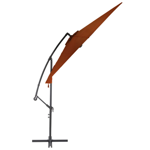 vidaXL Cantilever Parasol with Aluminum Pole 300 cm Terracotta