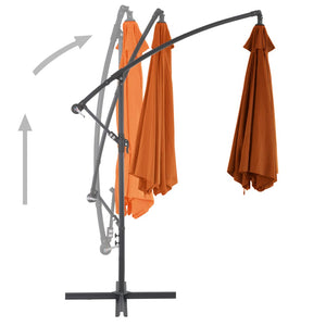 vidaXL Cantilever Parasol with Aluminum Pole 300 cm Terracotta