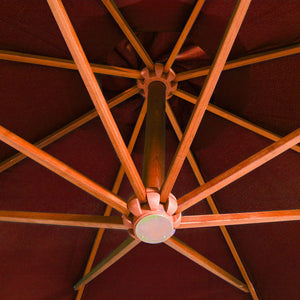 vidaXL Cantilever Parasol with Pole Terracotta 3.5x2.9 m Solid Fir Wood