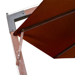 vidaXL Cantilever Parasol with Pole Terracotta 3.5x2.9 m Solid Fir Wood