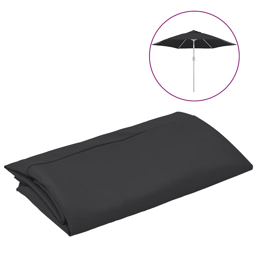 vidaXL Parasol Replacement Canopy Black 300 cm