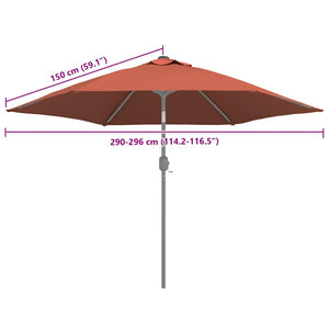 vidaXL Replacement Cover for Parasol Terracotta Red 300 cm