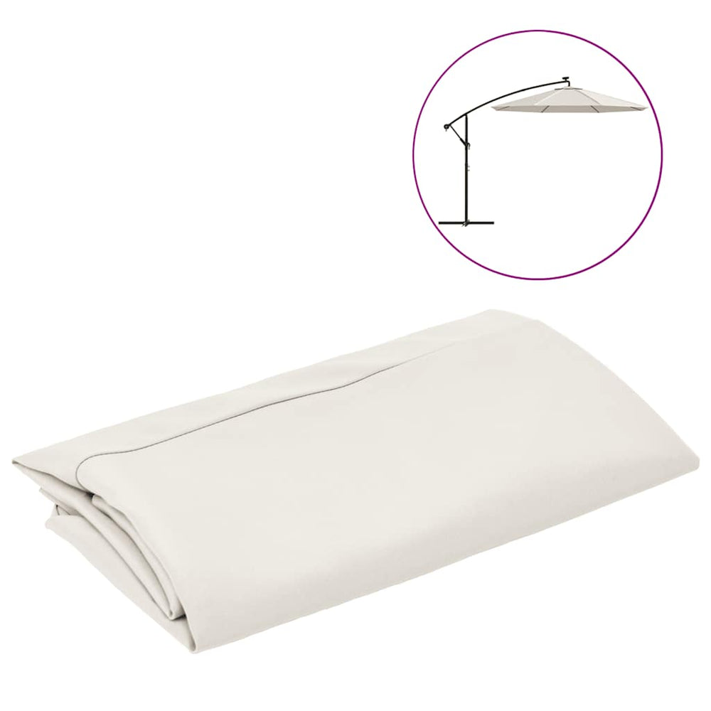 vidaXL Replacement Cover for Cantilever Parasol Sand White 300 cm