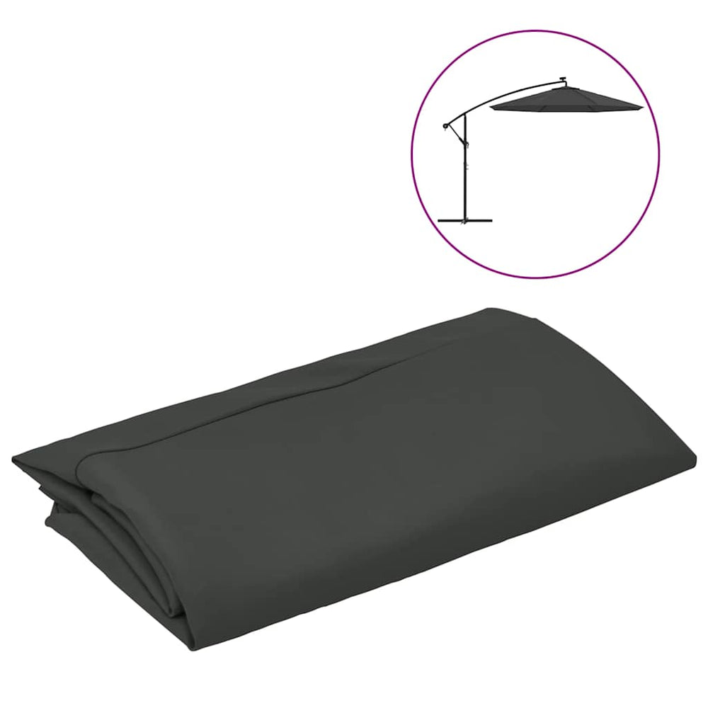 vidaXL Cantilever Parasol Replacement Cover Anthracite 300 cm
