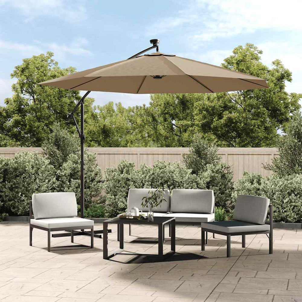 vidaXL Cantilever Parasol Replacement Cover Taupe 300 cm