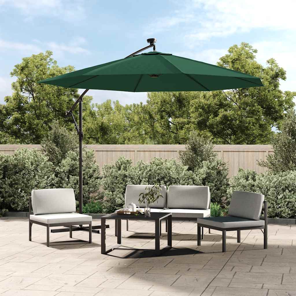 vidaXL Replacement Cover for Cantilever Parasol Green 350 cm