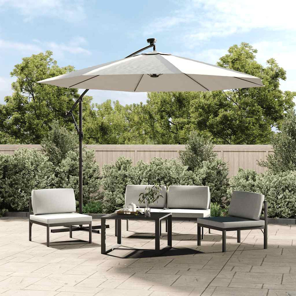 vidaXL Cantilever Parasol Replacement Cover Sand White 350 cm