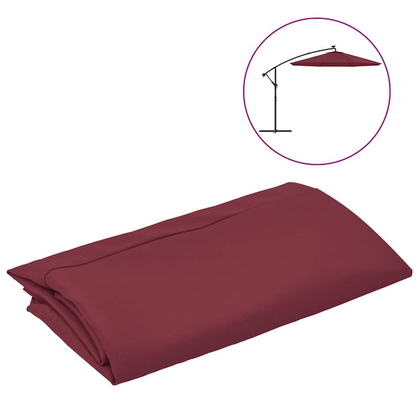 vidaXL Replacement Cover for Cantilever Parasol Bordeaux Red 350 cm