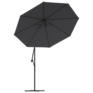 vidaXL Replacement Canopy for Cantilever Parasol Black 350 cm