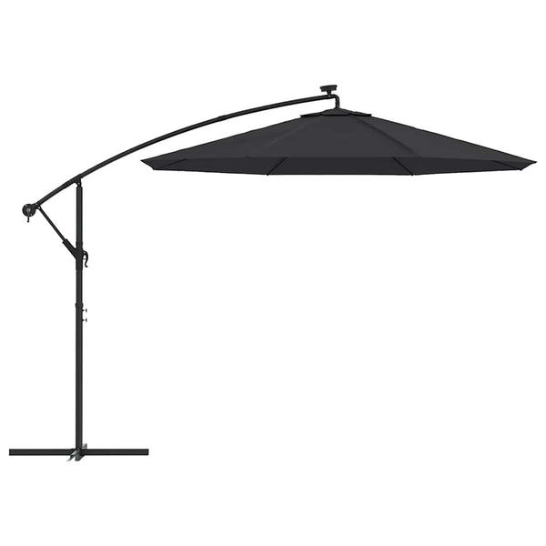 vidaXL Replacement Canopy for Cantilever Parasol Black 350 cm