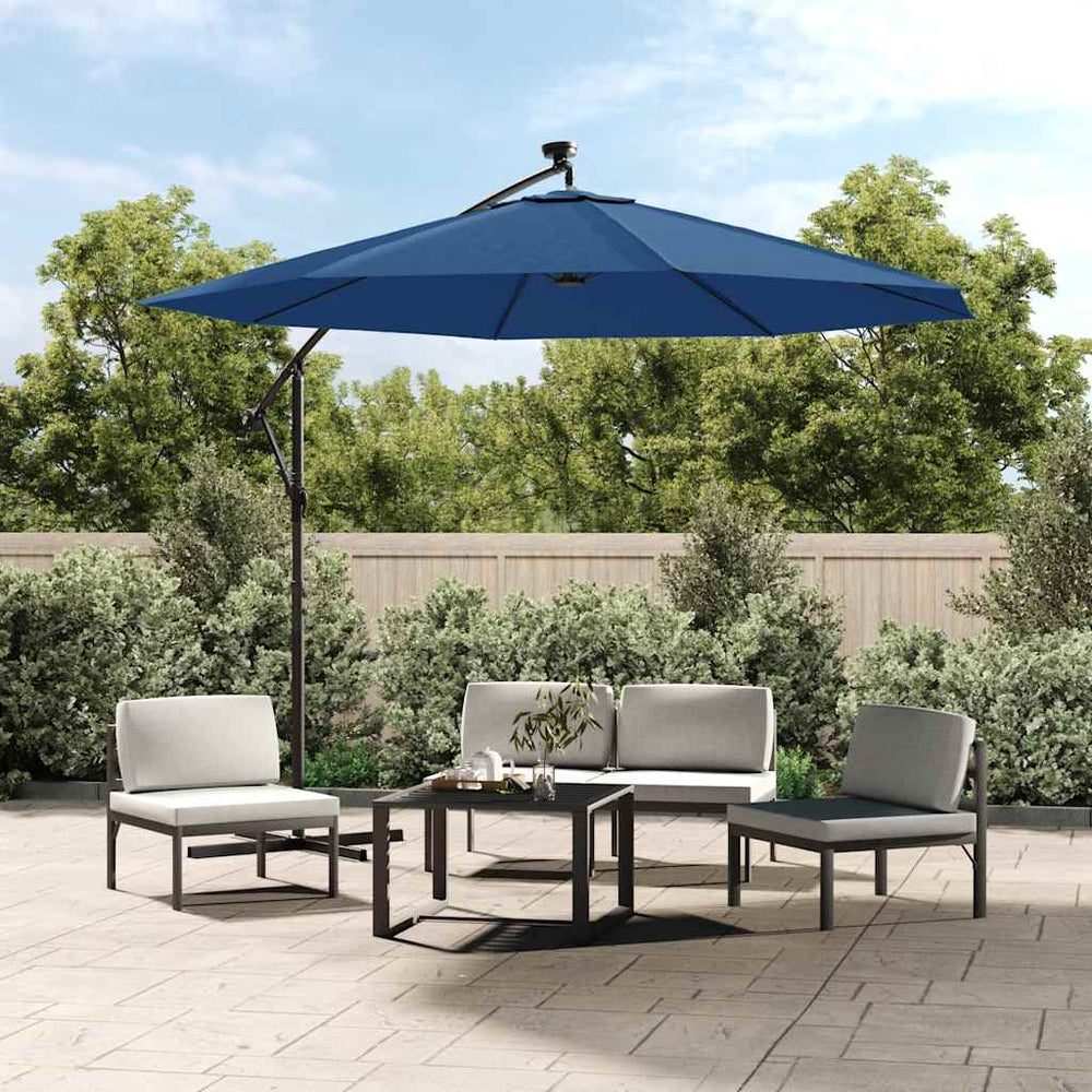 vidaXL Replacement Canopy for Cantilever Parasol Azure Blue 350 cm