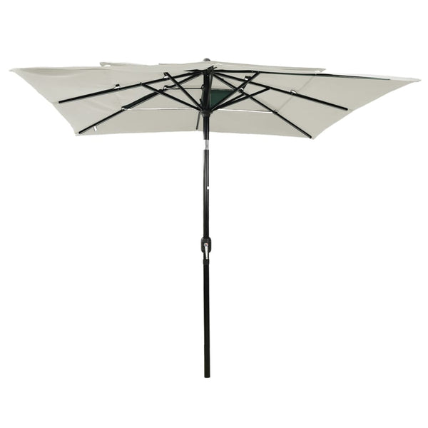 vidaXL Parasol with Aluminum Pole 3-Layer Sand 2.5x2.5 m