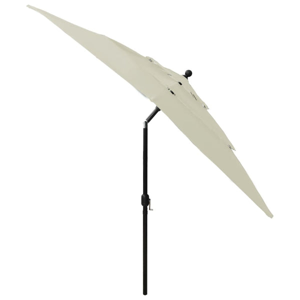 vidaXL Parasol with Aluminum Pole 3-Layer Sand 2.5x2.5 m