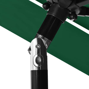 vidaXL 3-Layer Green Parasol with Aluminium Pole 2.5 m