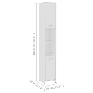 vidaXL 3-Piece Bathroom Furniture Set White Engineered Wood