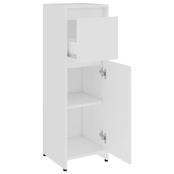 vidaXL 3-Piece Bathroom Furniture Set White Engineered Wood