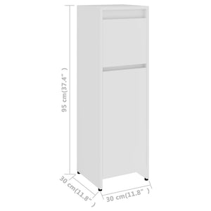 vidaXL 3-Piece Bathroom Furniture Set White Engineered Wood