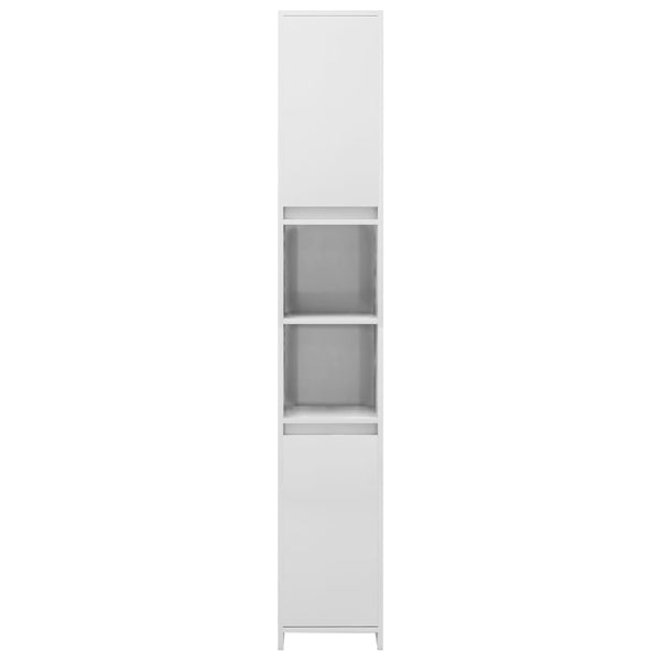 vidaXL 3-Piece Bathroom Furniture Set High Gloss White Engineered Wood