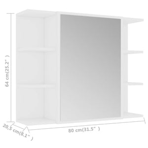 vidaXL 3-Piece Bathroom Furniture Set White Engineered Wood