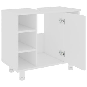 vidaXL 3-Piece Bathroom Furniture Set White Engineered Wood