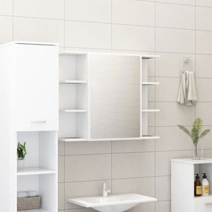 vidaXL 3-Piece Bathroom Furniture Set White Engineered Wood