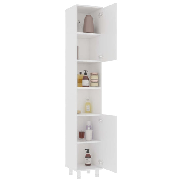 vidaXL 3-Piece Bathroom Furniture Set White Engineered Wood