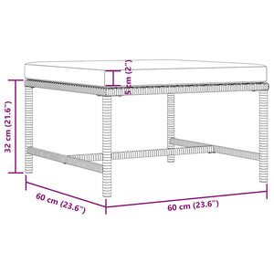 5-tlg. Garten-Sofagarnitur mit Auflagen Grau Poly Rattan