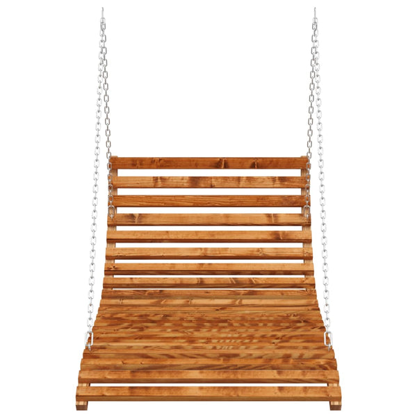 vidaXL Bed Swing Bentwood Solid with Teak Finish 115x147x46 cm