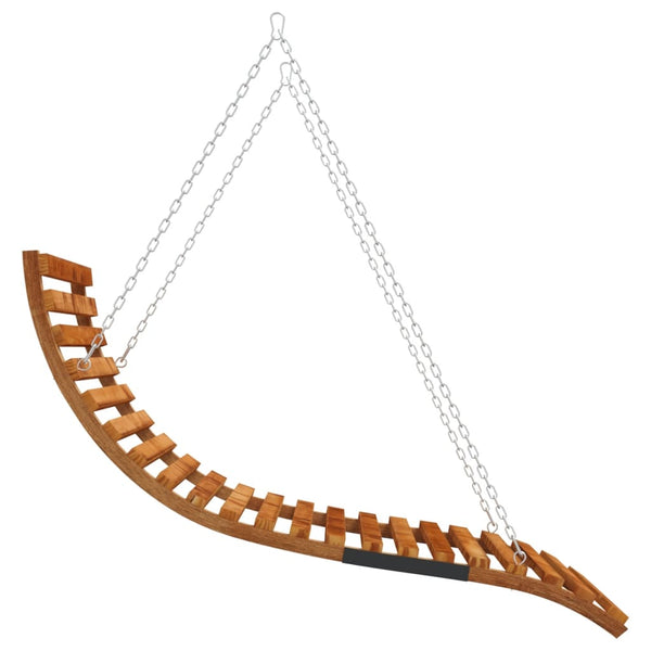 vidaXL Bed Swing Bentwood Solid with Teak Finish 115x147x46 cm