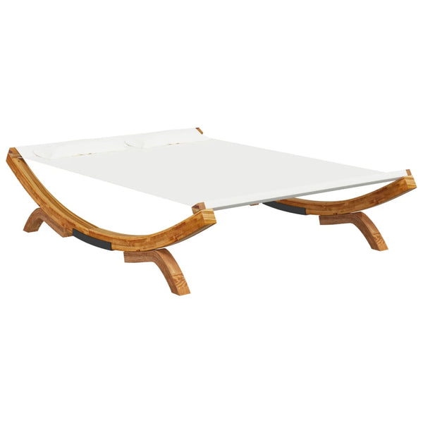 vidaXL Sun Lounger 165x188.5x46 cm Bentwood Solid Cream