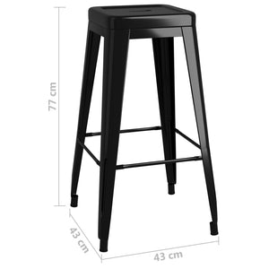 vidaXL 5-piece Bar Set Black