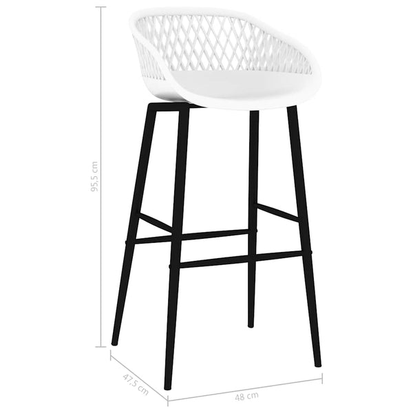 vidaXL 7-Piece Bar Set Black and White