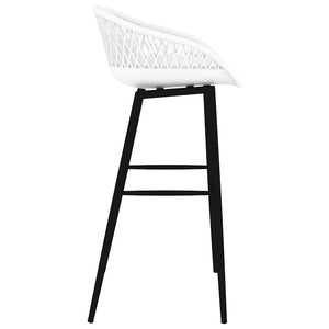vidaXL 7-Piece Bar Set Black and White