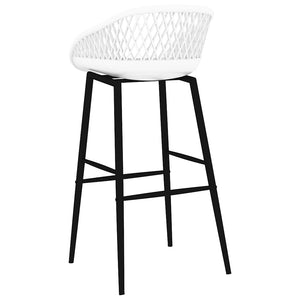 vidaXL 7-Piece Bar Set Black and White