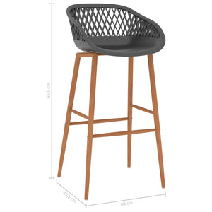 vidaXL 7-Piece Bar Set Black and Gray