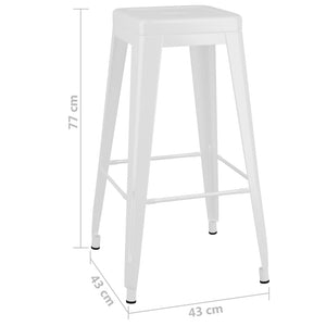 vidaXL 5-Piece Bar Set White