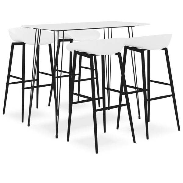 vidaXL 5-Piece Bar Set White