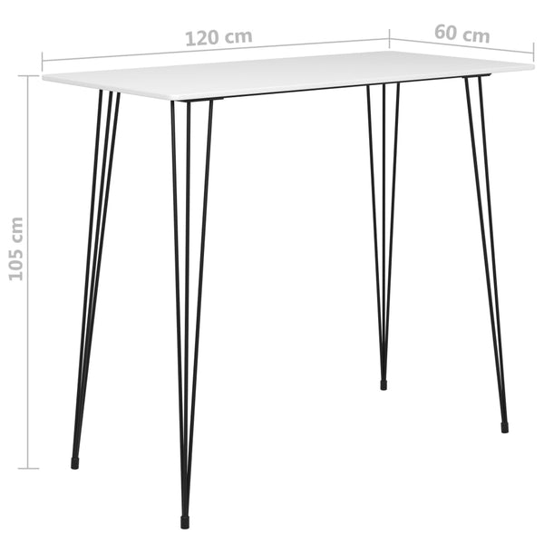 vidaXL 7-Piece Bar Set White