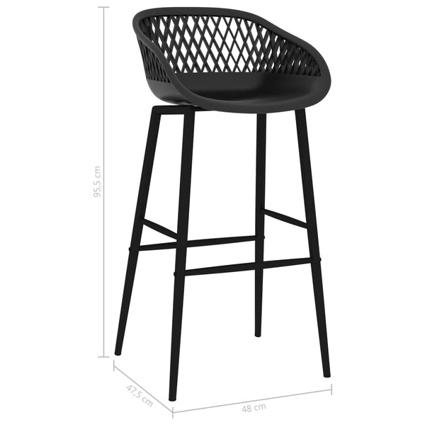 vidaXL 7-Piece Bar Set White and Black
