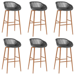 vidaXL 7-Piece Bar Set White and Grey