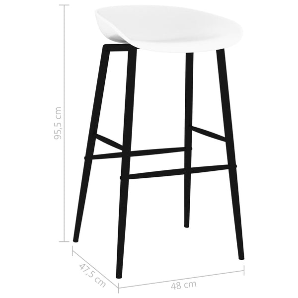 vidaXL 7-Piece Bar Set White