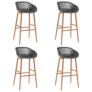 vidaXL 5-Piece Bar Set White and Grey