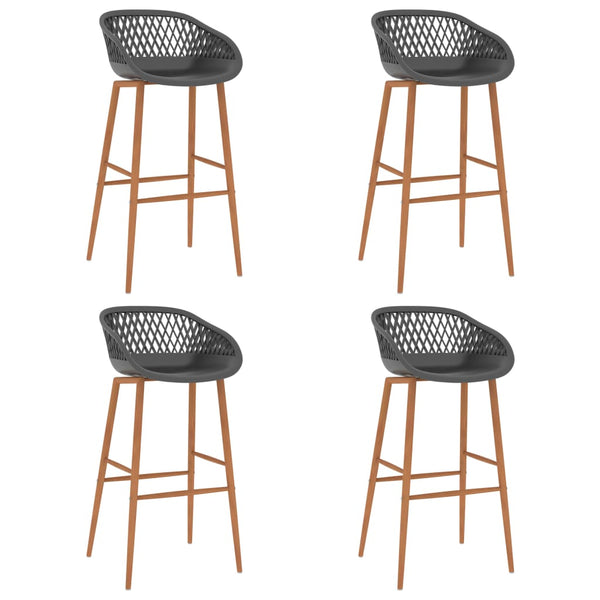 vidaXL 5-Piece Bar Set White and Grey