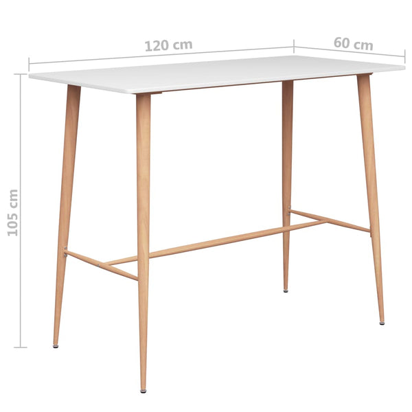 vidaXL 5-Piece Bar Set White