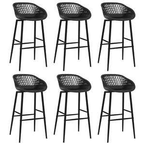 vidaXL 7-Piece Bar Set White and Black