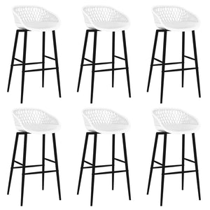 vidaXL 7-Piece Bar Set White