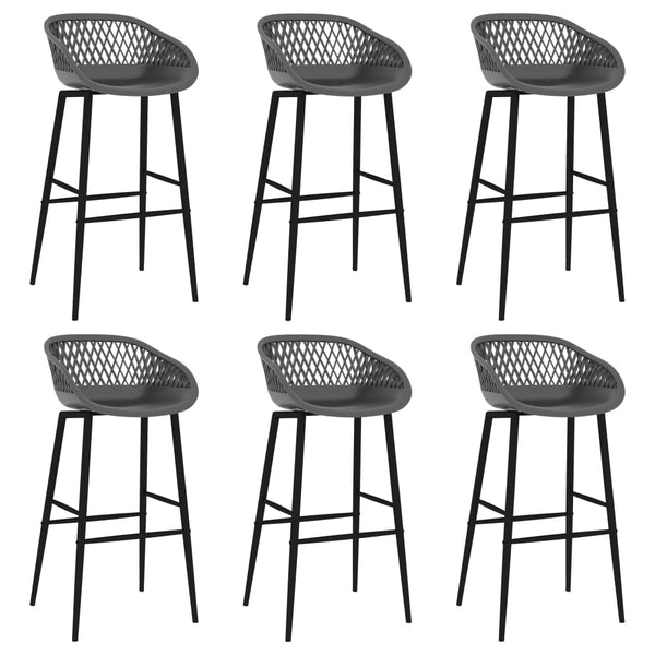 vidaXL 7-Piece Bar Set White and Grey
