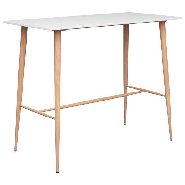 vidaXL 7-Piece Bar Set White and Black